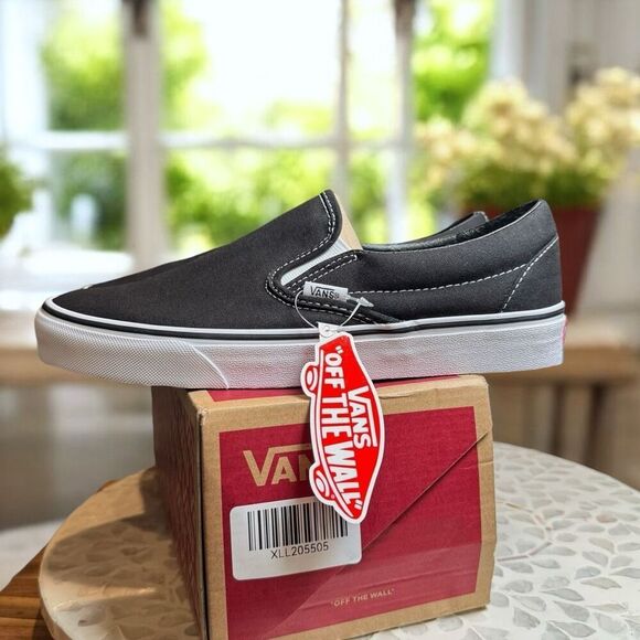 Vans Other - Vans Classic Slip-On Black Canvas Shoes Sneakers Men’s 9 / Women’s 10.5  New in